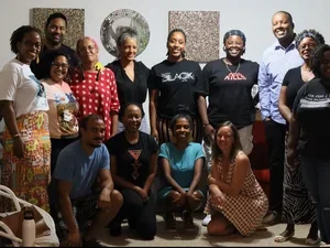 Image of group gathered in living room