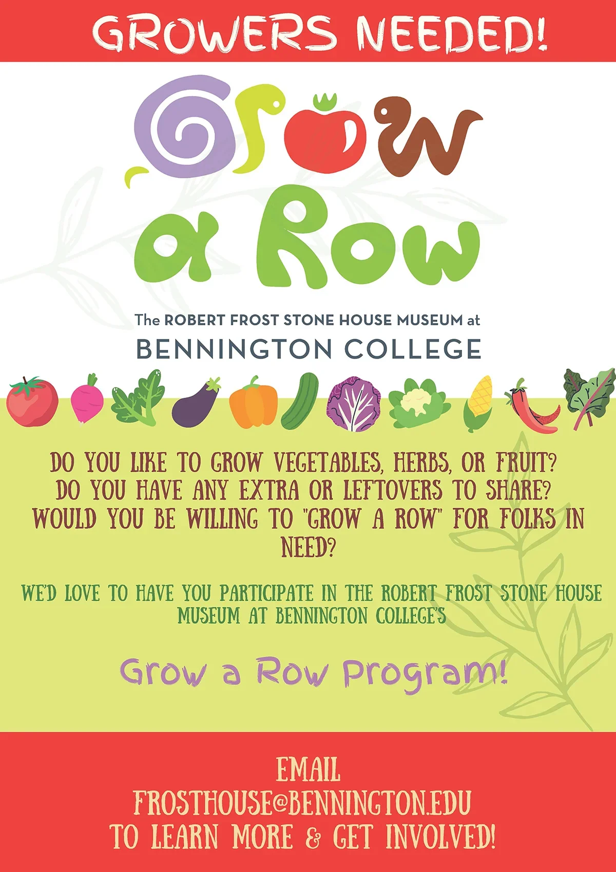 Image of Grow a Row flier