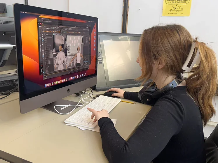 Image of student working at computer